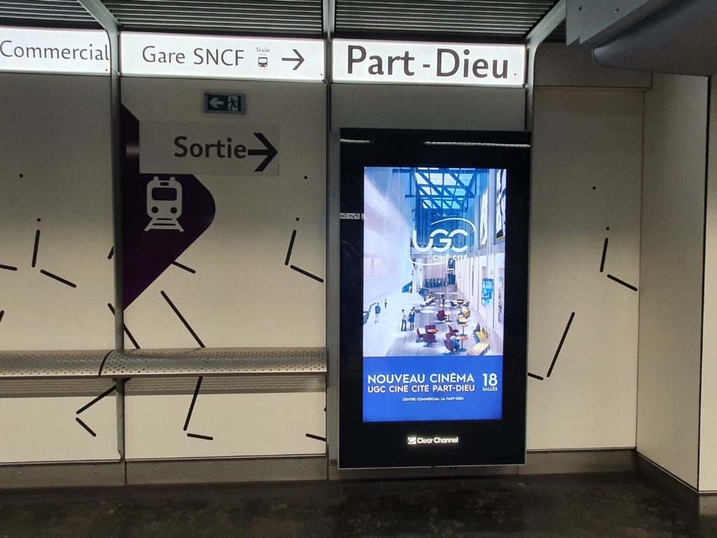 achat média arrêt métro La Part-Dieu