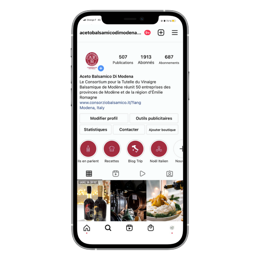 image du compte instagram du Consortium du Vinaigre Balsamique de Modène IGP