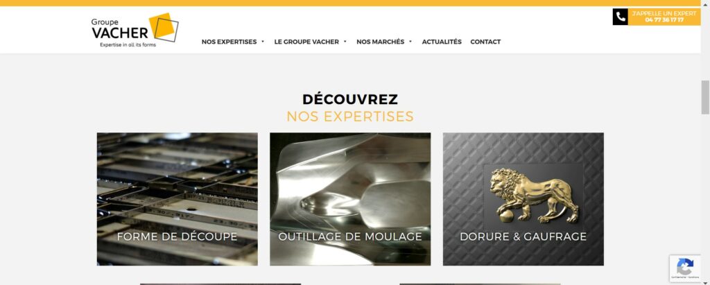 image du site web du Groupe Vacher